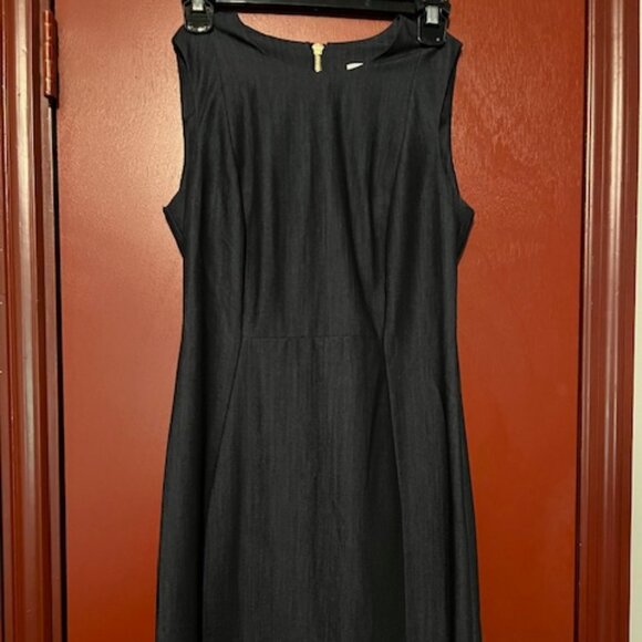 Calvin Klein dark denim light material dress - Picture 1 of 5